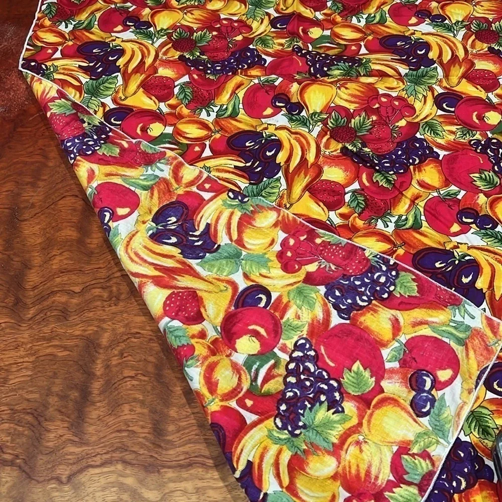 Summer Fruit Cotton Table Cloth 43” x 39”